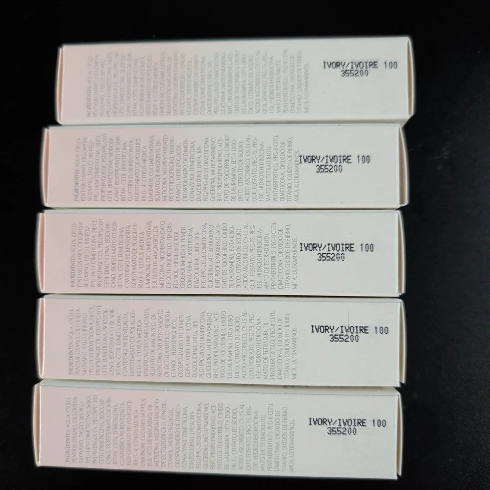 Lot of 5 Mary Kay Medium Coverage Foundation Ivory 100 1oz Liquid Makeup 355200